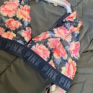PINK Victoria's Secret Floral Lace Bralette